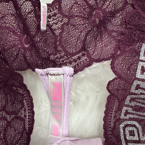 PINK Victoria's Secret Women's Intimates Set - White and Purple - Picture 4 of 9
